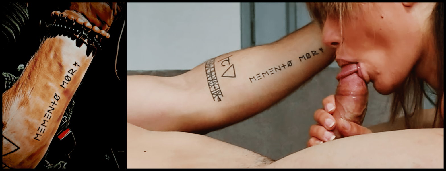 Kellan Hartmann Second Tattoo Memento Mori and Blowjob