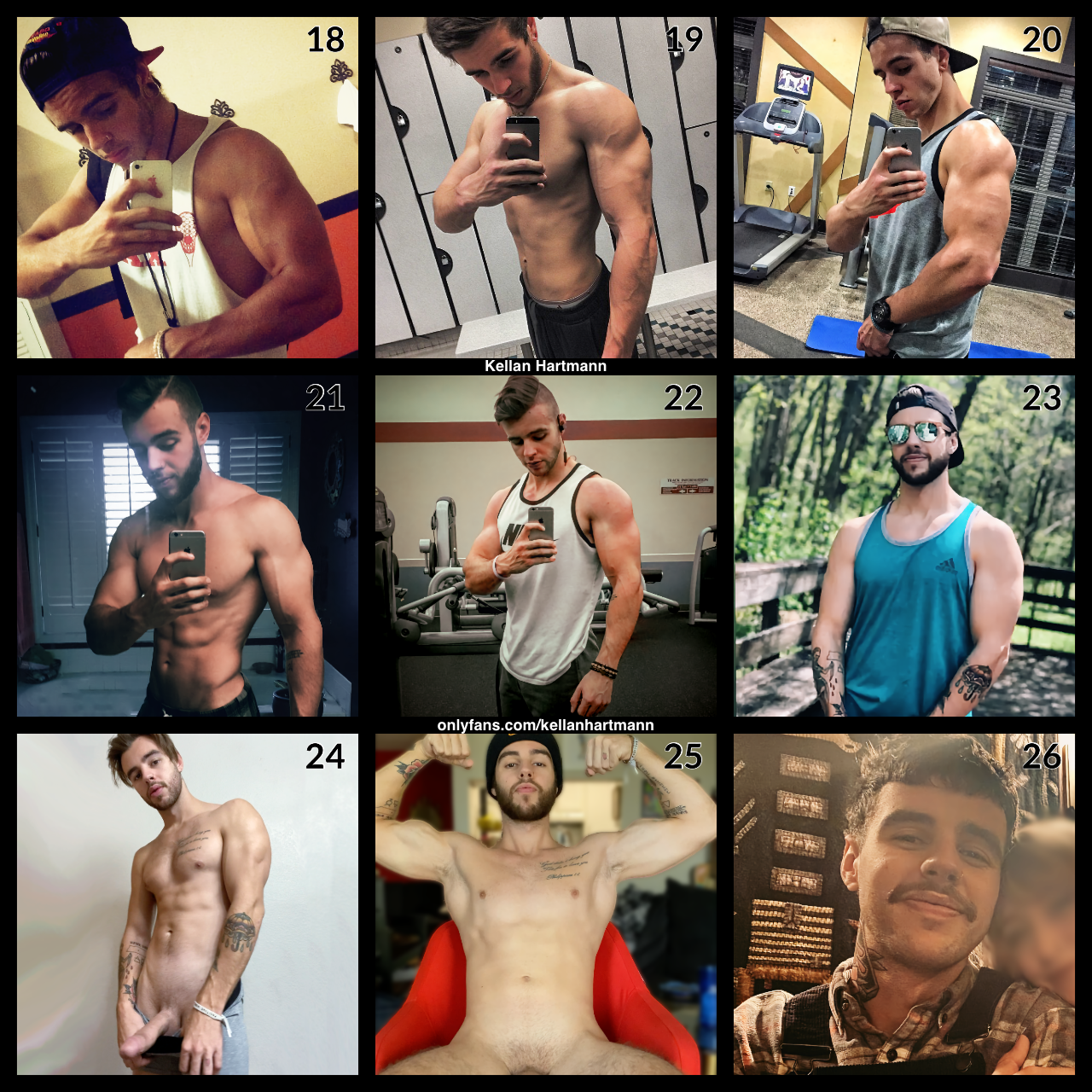 Kellan Hartmann through the years - Teen Muscle Boy to Hunky Muscle Man - Hunter Storch OnlyFans