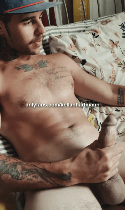 Kellan Hartmann stroking his big cock and watching porn - Onlyfans